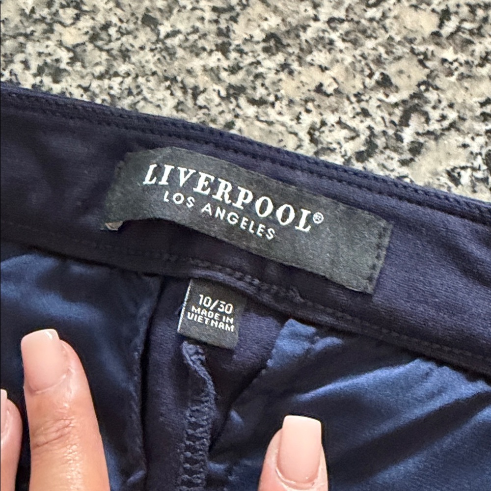 Liverpool pull on Wide leg pants in blue | Sz 10 - Picture 5 of 12